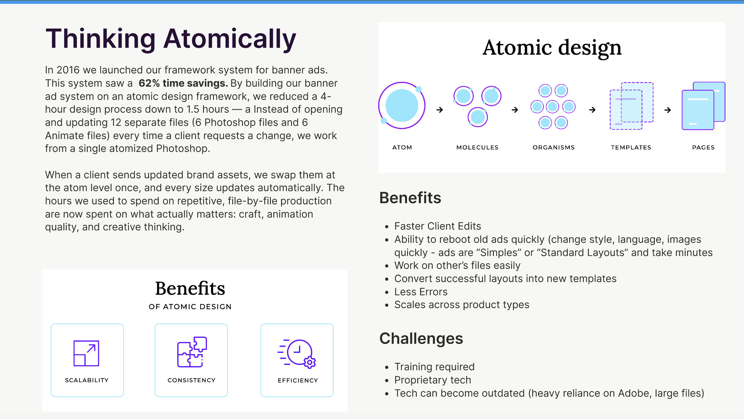 Atomic design framework