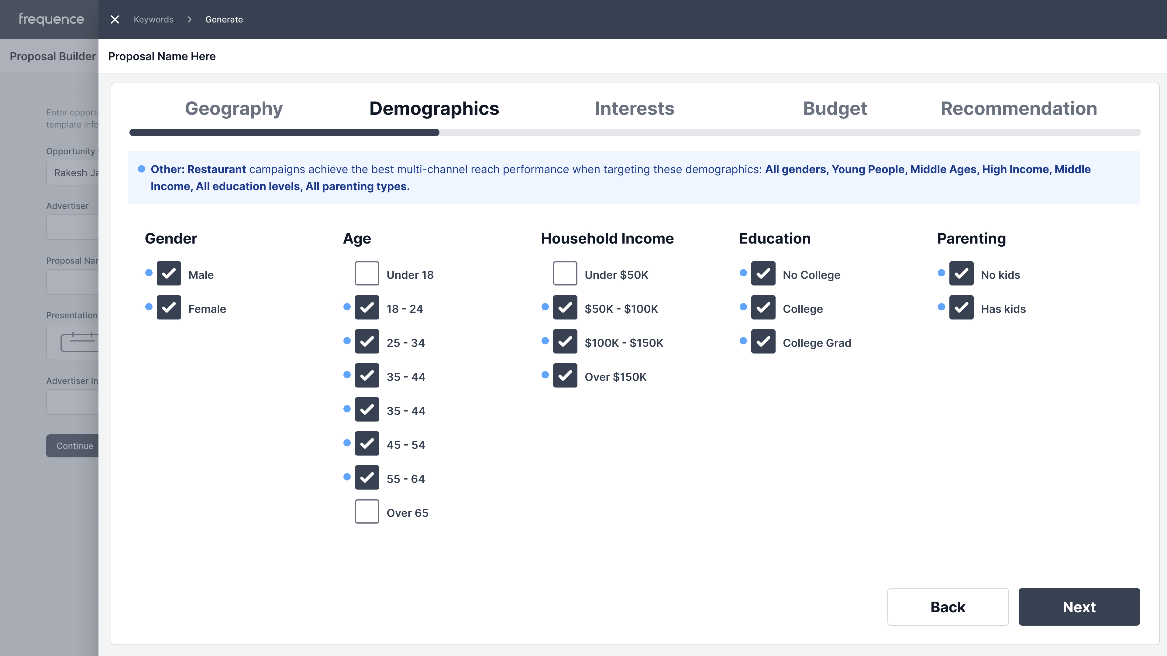 SmartProposal demographics