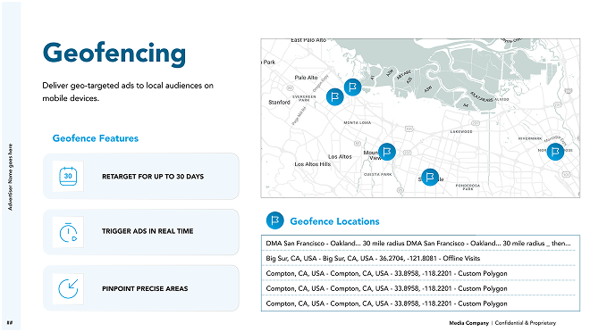 Geofencing — geo-targeted ads
